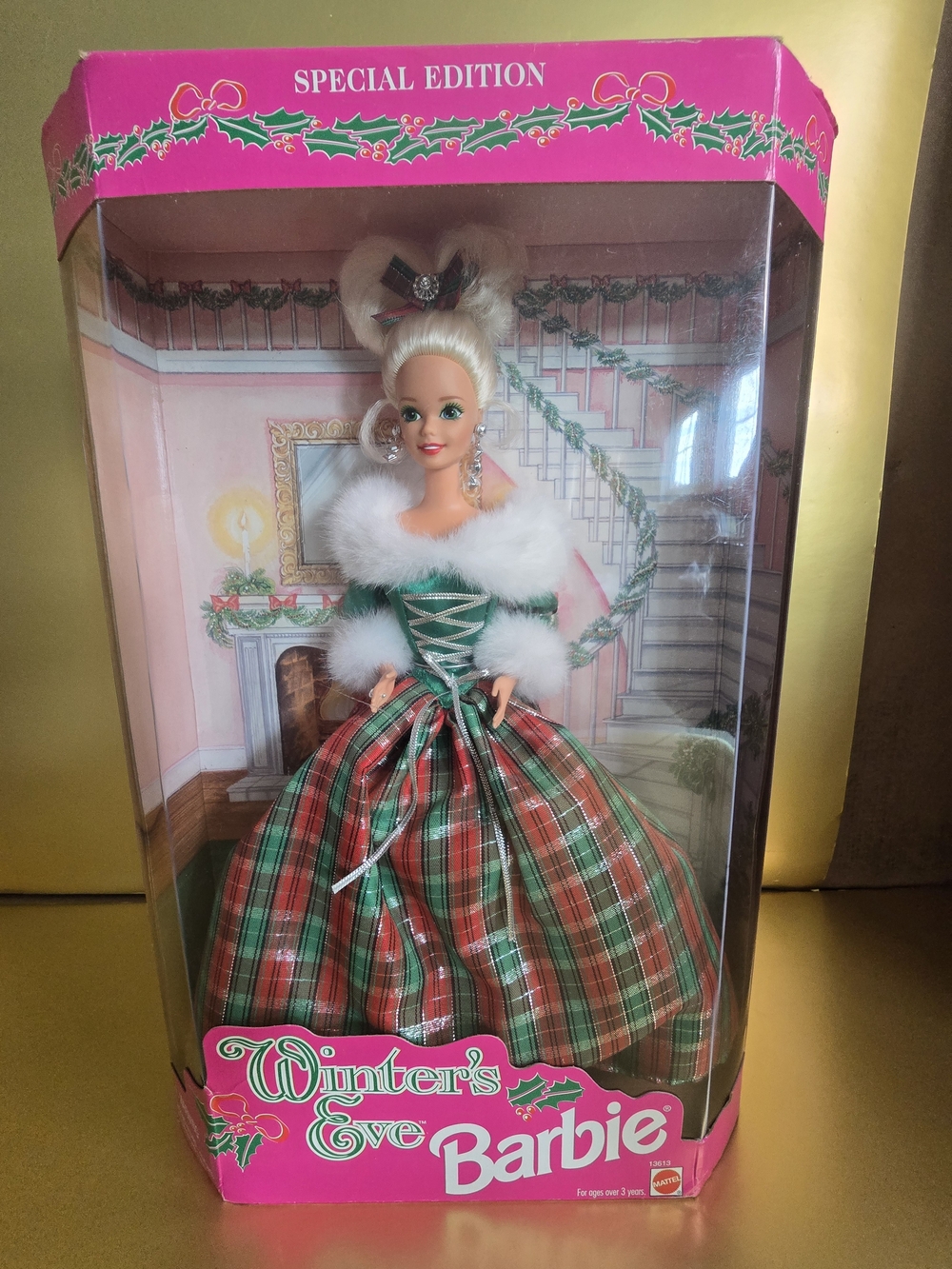 Barbie Special Edition Winter's Eve Doll - Green & Red Plaid Gown